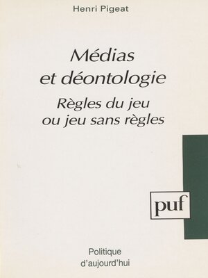cover image of Médias et déontologie